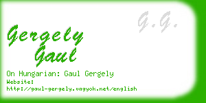 gergely gaul business card